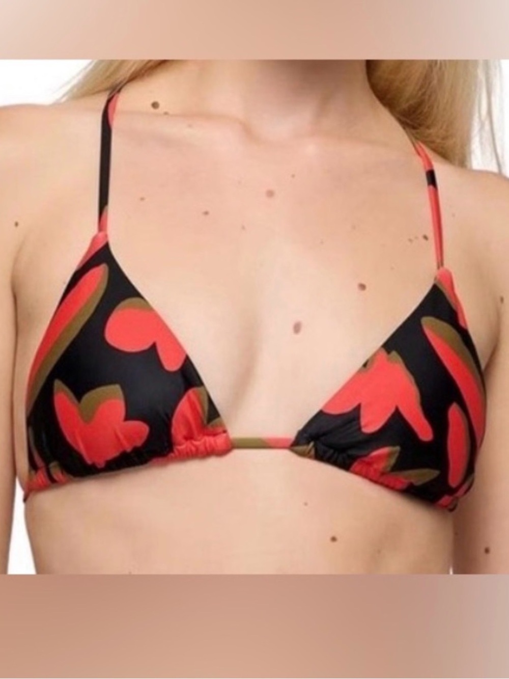 Prana Hana Highway Triangle Top in Rose Fire Indo Disco